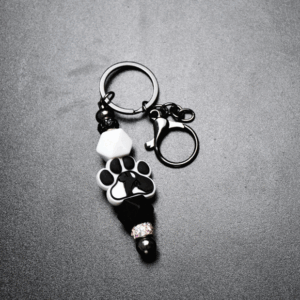 black and white pet paw print