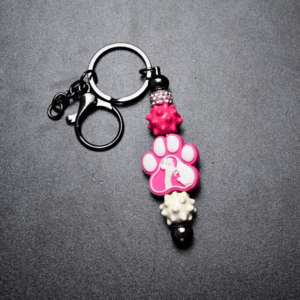 pink paw print with pets